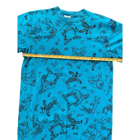 Vintage 1994 Looney Tunes University of Hawaii Large Blue Sleep Shirt USA Made - Picture 7 of 7